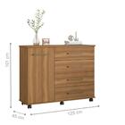 Conjunto Quarto Guarda Roupa E Comoda Caroline Amendola