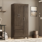 Conjunto Quarto Guarda Roupa E Comoda Fabi Ebano