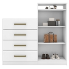 Conjunto Quarto Guarda Roupa E Comoda Ferrara Branco