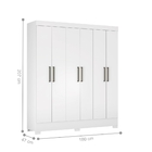 Conjunto Quarto Guarda Roupa E Comoda Ferrara Branco