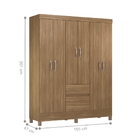 Conjunto Quarto Guarda Roupa E Comoda Forggia Amendola