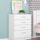 Conjunto Quarto Guarda Roupa E Comoda Forggia Branco