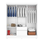 Conjunto Quarto Guarda Roupa E Comoda Forggia Branco