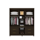 Conjunto Quarto Guarda Roupa E Comoda Monza Ebano