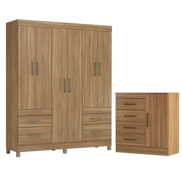 Conjunto Quarto Guarda Roupa E Comoda Siegfried Amendola