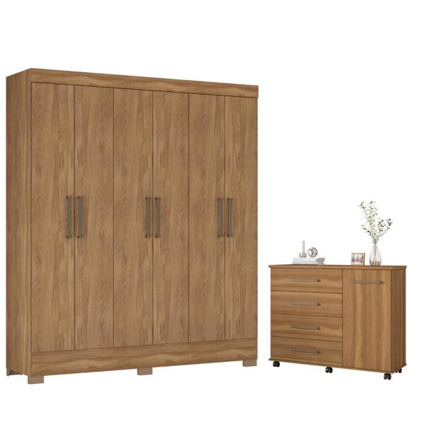 Conjunto Quarto Guarda Roupa E Comoda Virgina Amendola