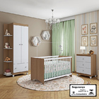 Conjunto Quarto Gutti Berço Com Colchão Comoda Guarda Roupa
