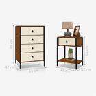 Conjunto Quarto Industrial Magali Preto Canela Off White