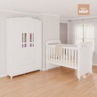 Conjunto Quarto Infantil 1 Berço Mini Cama Mirelle 1 Guarda-r