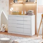 Conjunto Quarto Infantil 1 Cômoda Fraldário 1 Porta 5 Gavetas