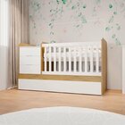 Conjunto Quarto Infantil 1 Cômoda Fraldário 5 Gavetas 1 Berço