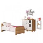 Conjunto Quarto Infantil 1 Mini Cama 1 Cômoda 2 Nichos E 1 Pr