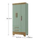 Conjunto Quarto Infantil Colorir Guarda Roupa 3 Portas E Cômo