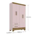 Conjunto Quarto Infantil Colorir Guarda Roupas 4 Portas E Côm