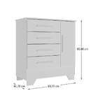 Conjunto Quarto Infantil Colorir Guarda Roupas 4 Portas E Côm