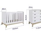 Conjunto Quarto Infantil Com Colchão Fm030 Bb863 Branco Compl