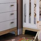 Conjunto Quarto Infantil Com Colchão Fm030 Bb863 Branco Compl