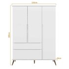 Conjunto Quarto Infantil Com Guarda-roupa 3 Portas E Cômoda C