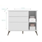 Conjunto Quarto Infantil Com Guarda-roupa 3 Portas E Cômoda C