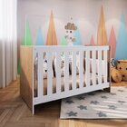 Conjunto Quarto Infantil Com Guarda-roupas, Berço 3 Em 1 Com