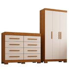 Conjunto Quarto Infantil Cômoda 8 Gavetas E Guarda-roupa 3 Po