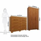 Conjunto Quarto Infantil Cômoda 8 Gavetas E Guarda-roupa 3 Po