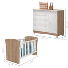 Conjunto Quarto Infantil Cômoda E Berço Ben Carvalho Rústico