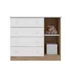 Conjunto Quarto Infantil Cômoda E Berço Ben Carvalho Rústico