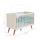 Conjunto Quarto Infantil Cômoda E Berço Maple Off White Branco