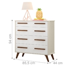 Conjunto Quarto Infantil Cômoda E Berço Maple Off White Branco