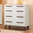 Conjunto Quarto Infantil Cômoda E Berço Maple Off White Branco