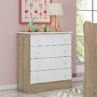 Conjunto Quarto Infantil Cômoda E Cama Villae Carvalho Rústic