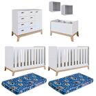Conjunto Quarto Infantil Gemeos Com Colchões Fm039 Bb863 Comp