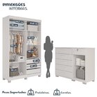 Conjunto Quarto Infantil Guarda-roupa 4 Portas E Cômoda 6 Gav