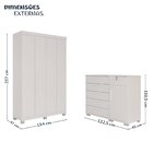 Conjunto Quarto Infantil Guarda-roupa 4 Portas E Cômoda 6 Gav