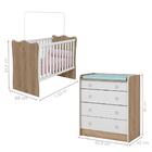 Conjunto Quarto Infantil Louis Carvalho Rústico Branco