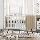 Conjunto Quarto Infantil Maple Carvalho Rústico Branco