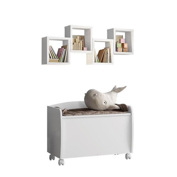 Conjunto Quarto Infantil Pula-pula Com Baú E Nicho 30cm - Móv