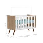 Conjunto Quarto Infantil Retro Berço E Comoda Jacarta Carvalh