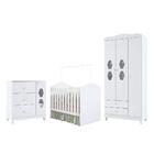 Conjunto Quarto Infantil Valença Branco Acetinado