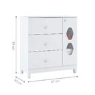 Conjunto Quarto Infantil Valença Branco Acetinado