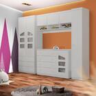Conjunto Quarto Para Bebê Completo 100% Mdf Branco Eliana Sho