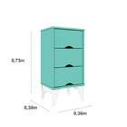 Conjunto Quarto Solteiro Cama 109cm Com Mesa De Cabeceira 3 G