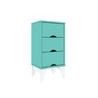 Conjunto Quarto Solteiro Cama 109cm Com Mesa De Cabeceira 3 G