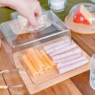 Conjunto Queijeira Redonda E Porta Frios Bambu Com Tampa Plás