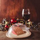 Conjunto Queijeira Redonda E Porta Frios Bambu Com Tampa Plás