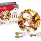 Conjunto Queijo 4 Peças Tábua Vidro Euro