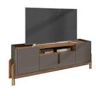 Conjunto Rack 1.9 E Mesa De Centro Cinza Perola Cedro