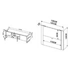 Conjunto Rack 2 Portas 1 Gaveta E Painel Vesta 147cm Para Tv