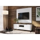 Conjunto Rack 2 Portas 1 Gaveta E Painel Vesta 147cm Para Tv